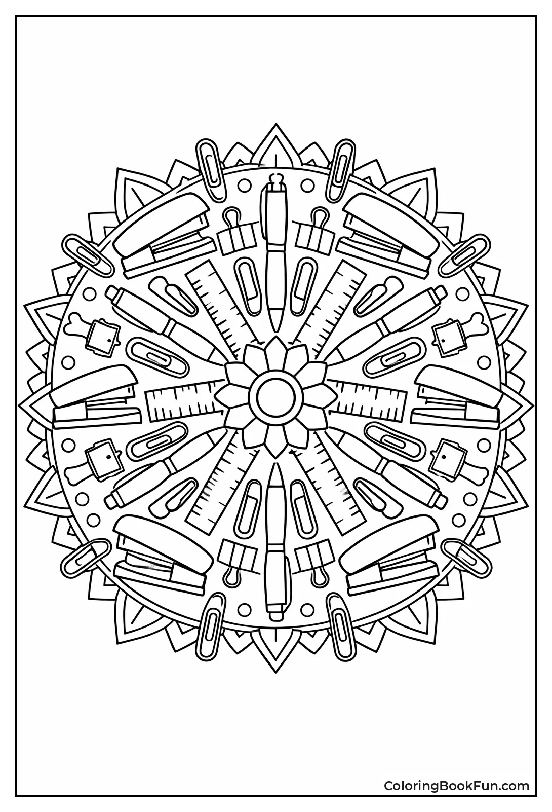 Office Supplies Mandala