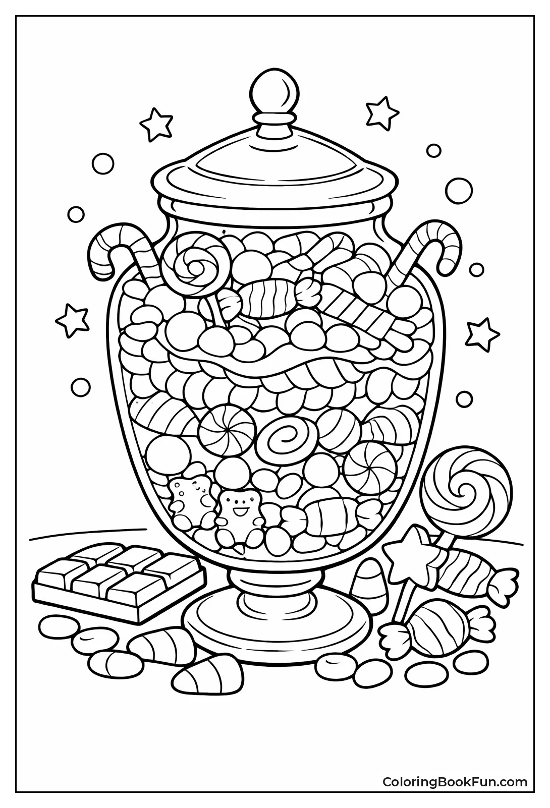 Old Candy Jar Overflowing