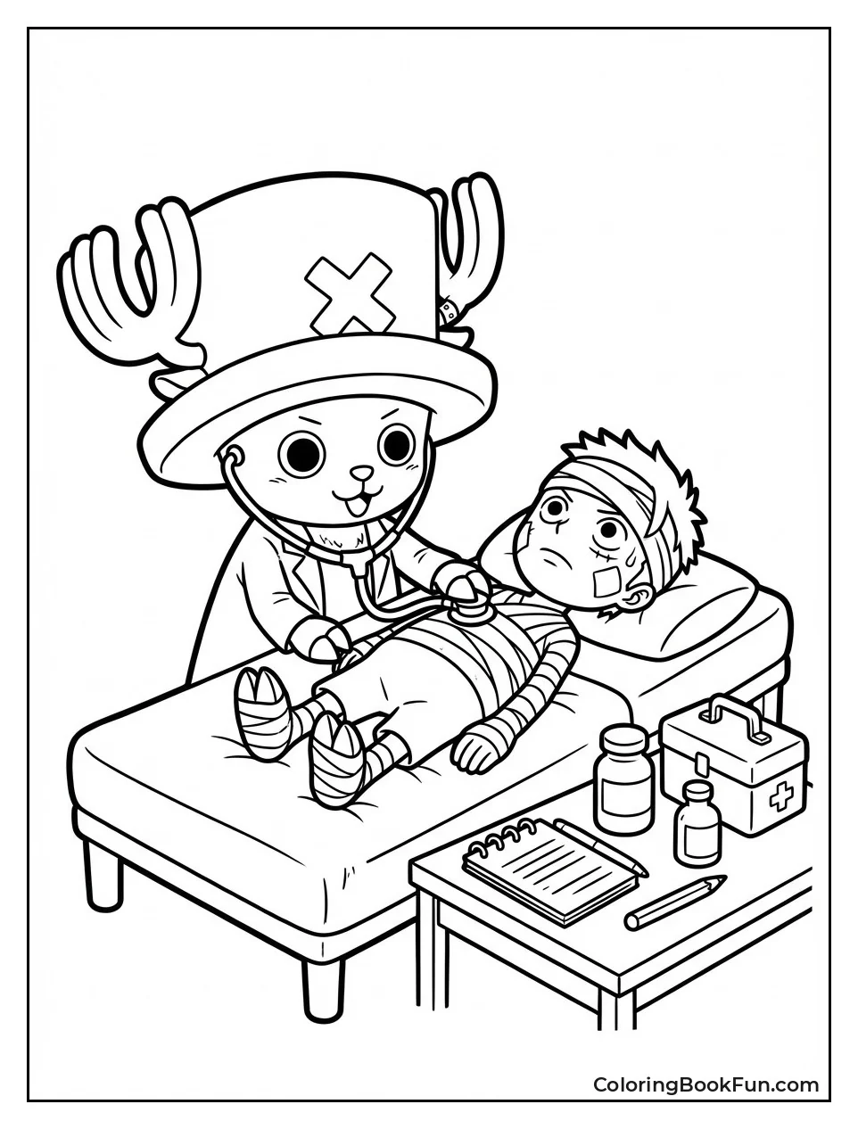 Chopper Examines Patient Closely