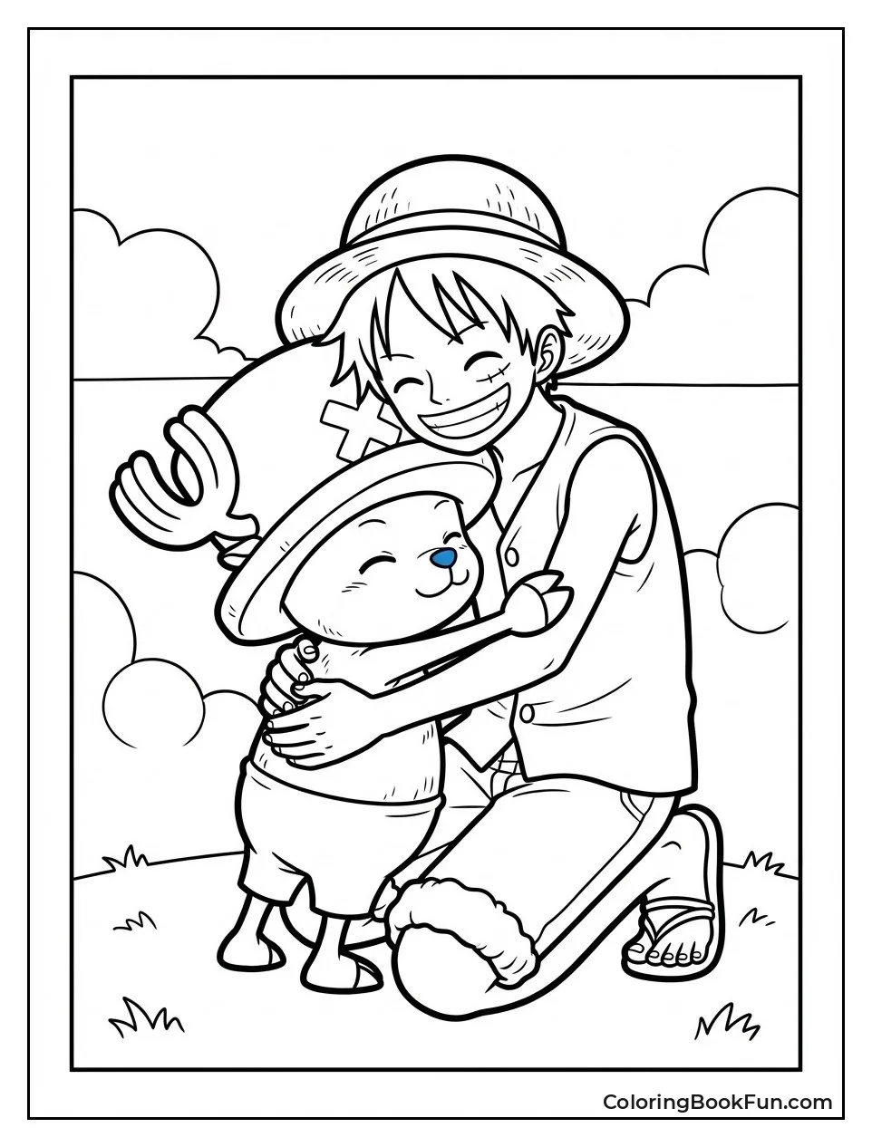 Luffy Hugs Cute Chopper