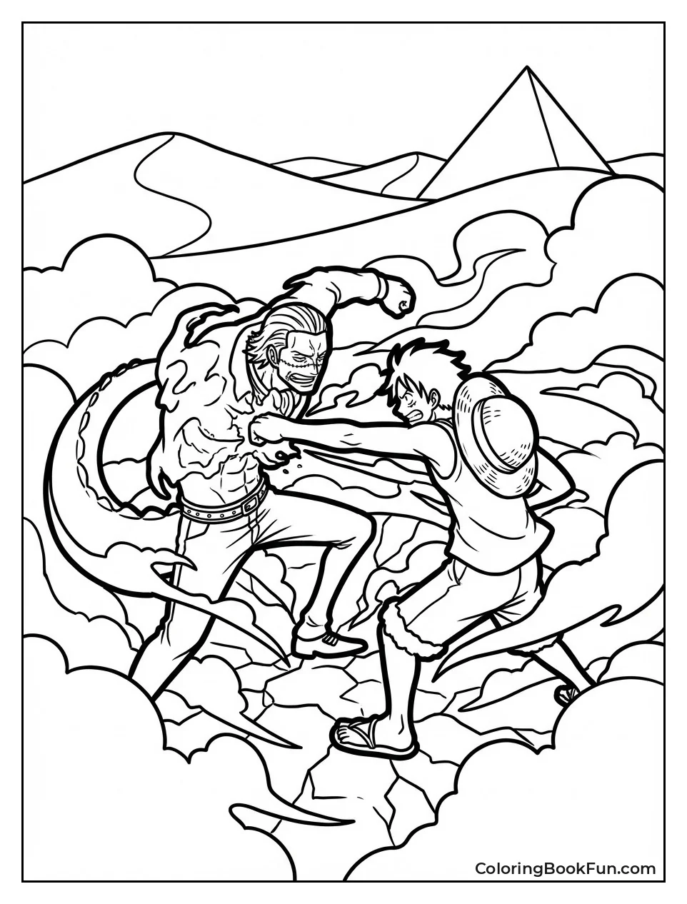 Luffy Punches Desert Crocodile