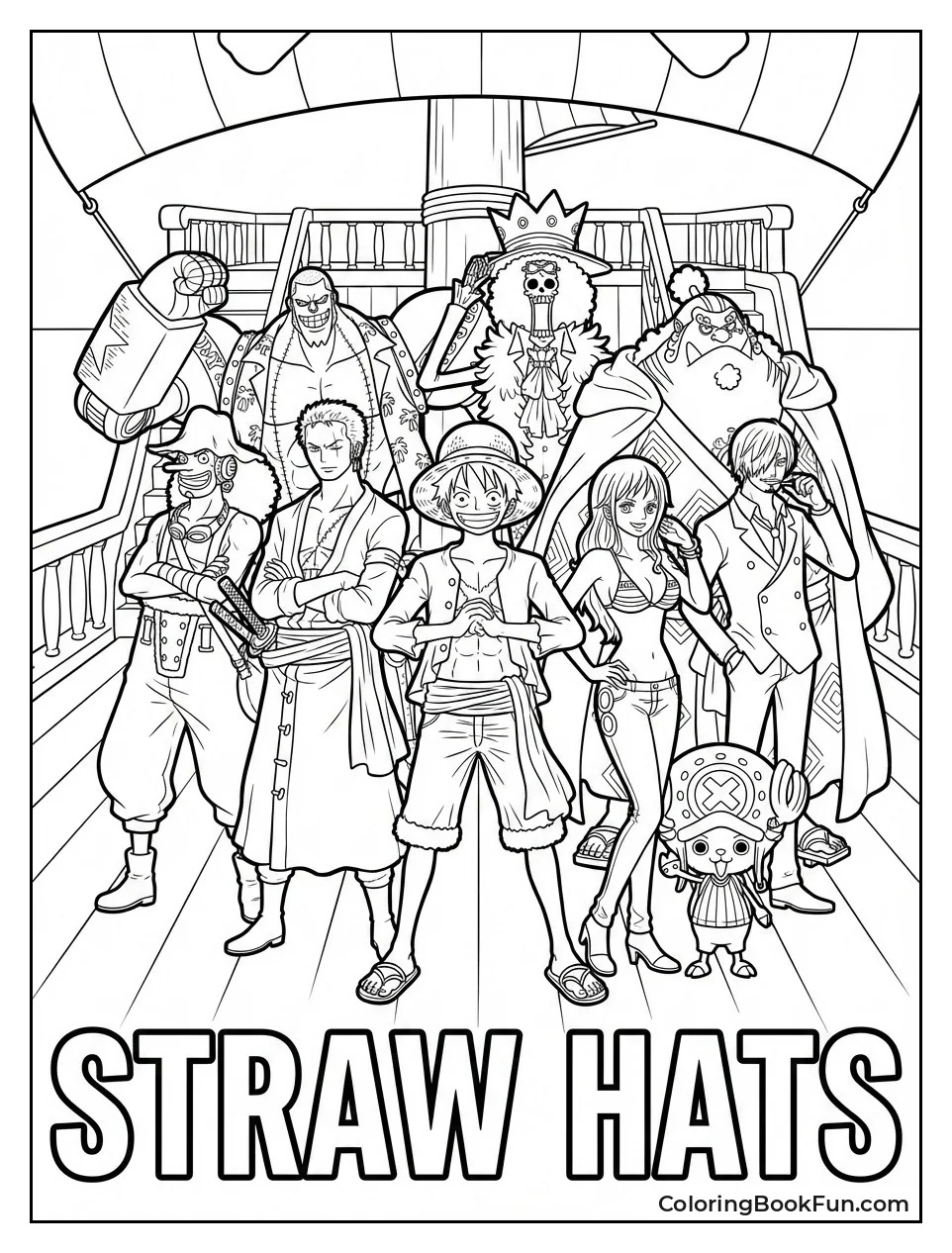 Straw Hats Pose on Deck