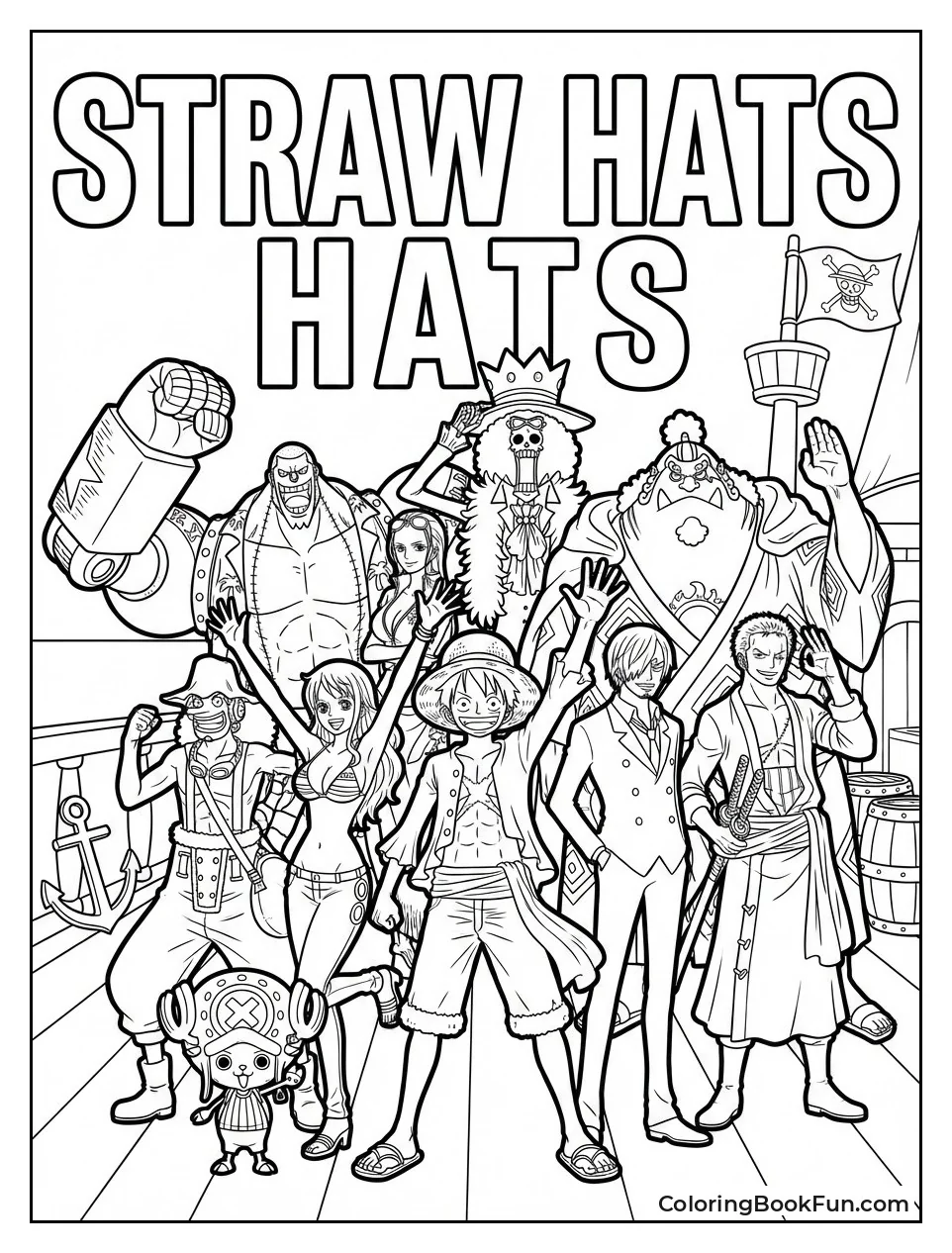 Straw Hat Crew Poses Together