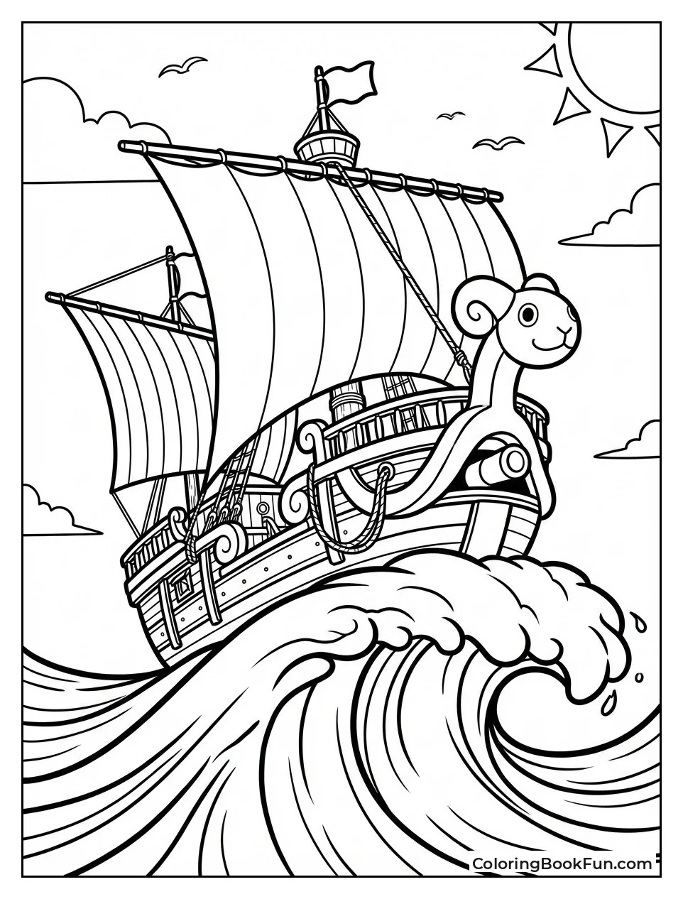 Merry Sails over Wave