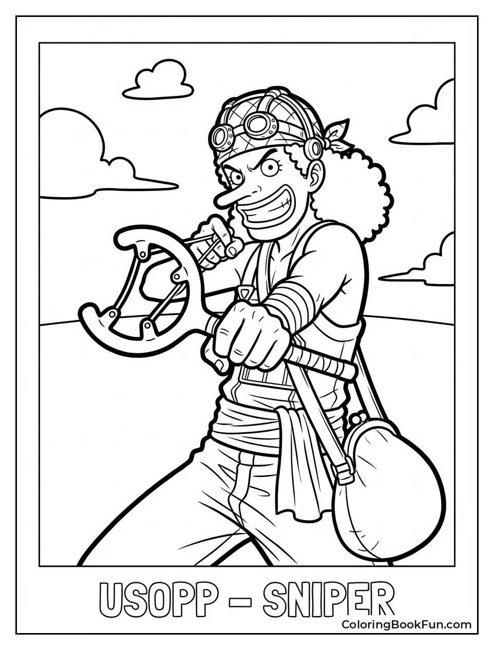Usopp Aims Slingshot Bravely