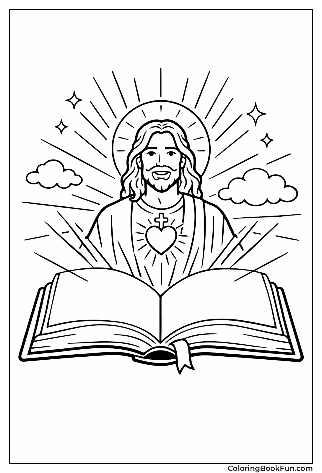 Jesus Rises from Glowing Bible