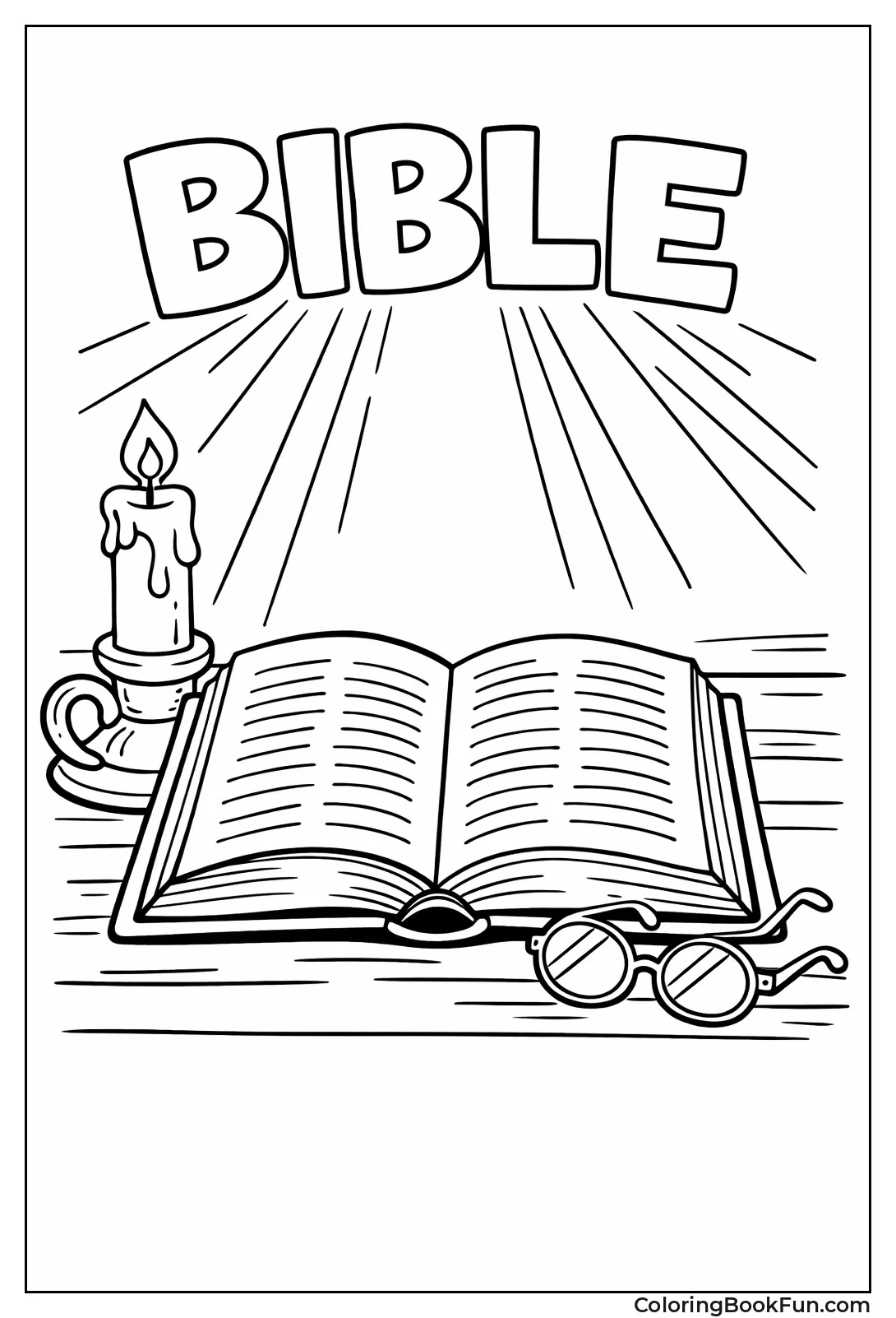 Open Bible with Light