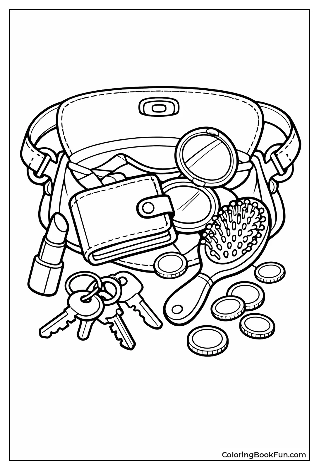 Open Purse Spills Items