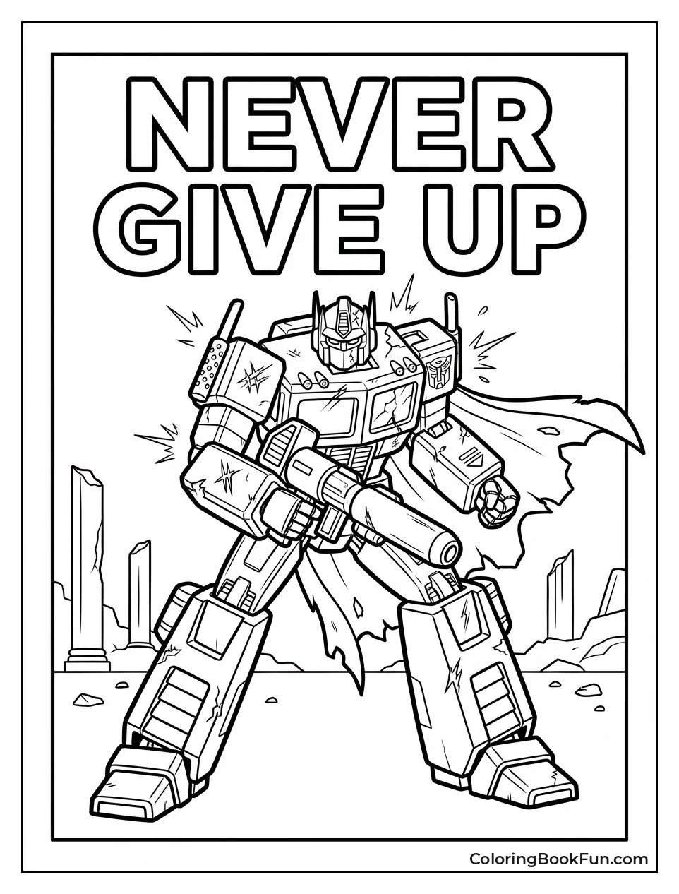 Battle Damaged Optimus Stands Strong