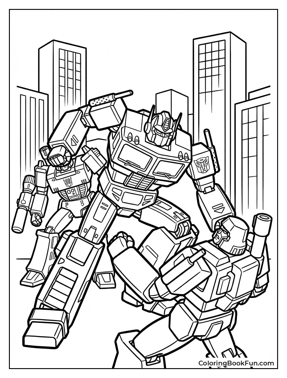 Optimus Battles City Skyscrapers
