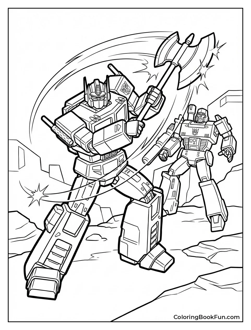 Optimus Swings Energon Axe