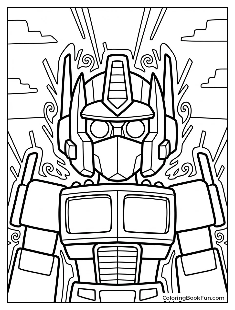 Optimus with Glowing Eyes