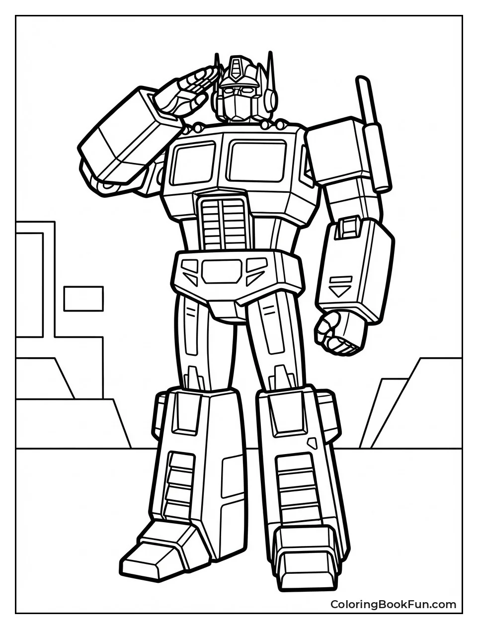 Optimus Prime Salutes Proudly