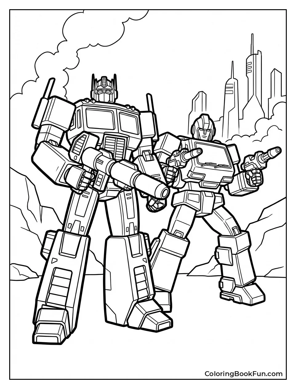 Optimus and Ironhide Fight