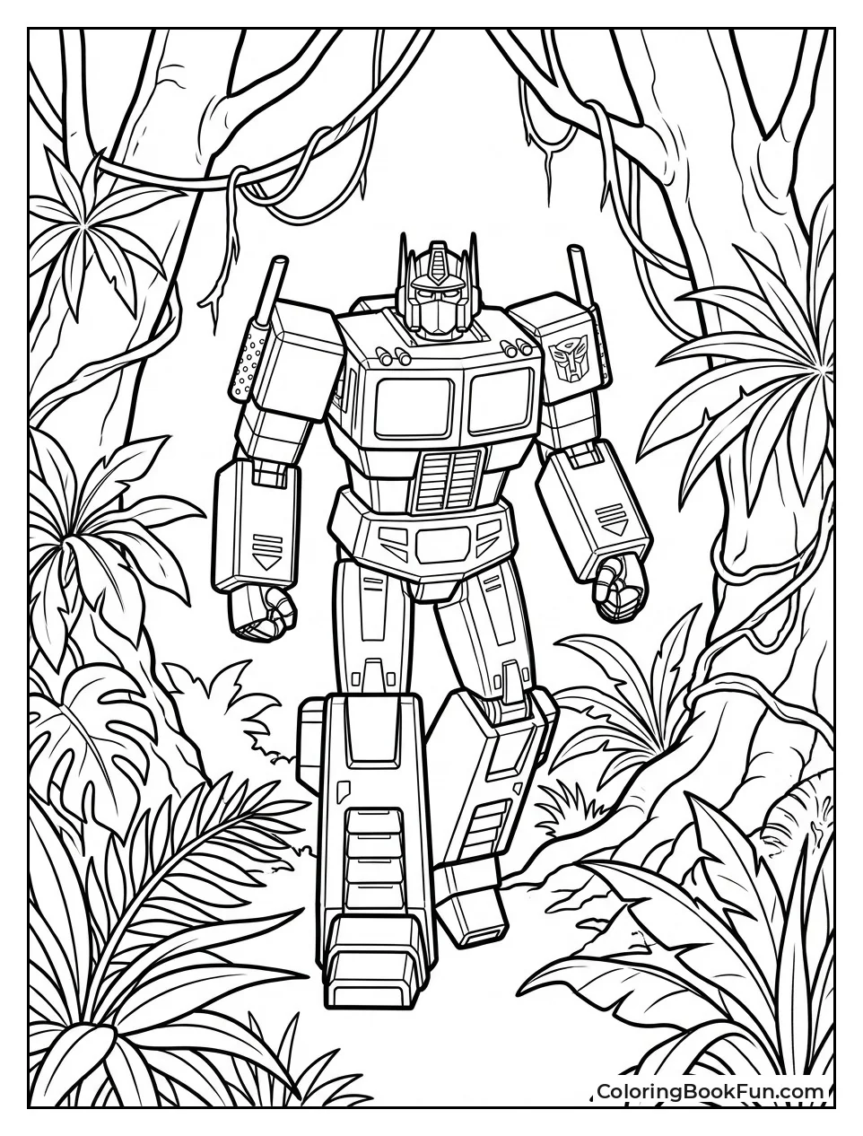 Optimus Explores Thick Jungle