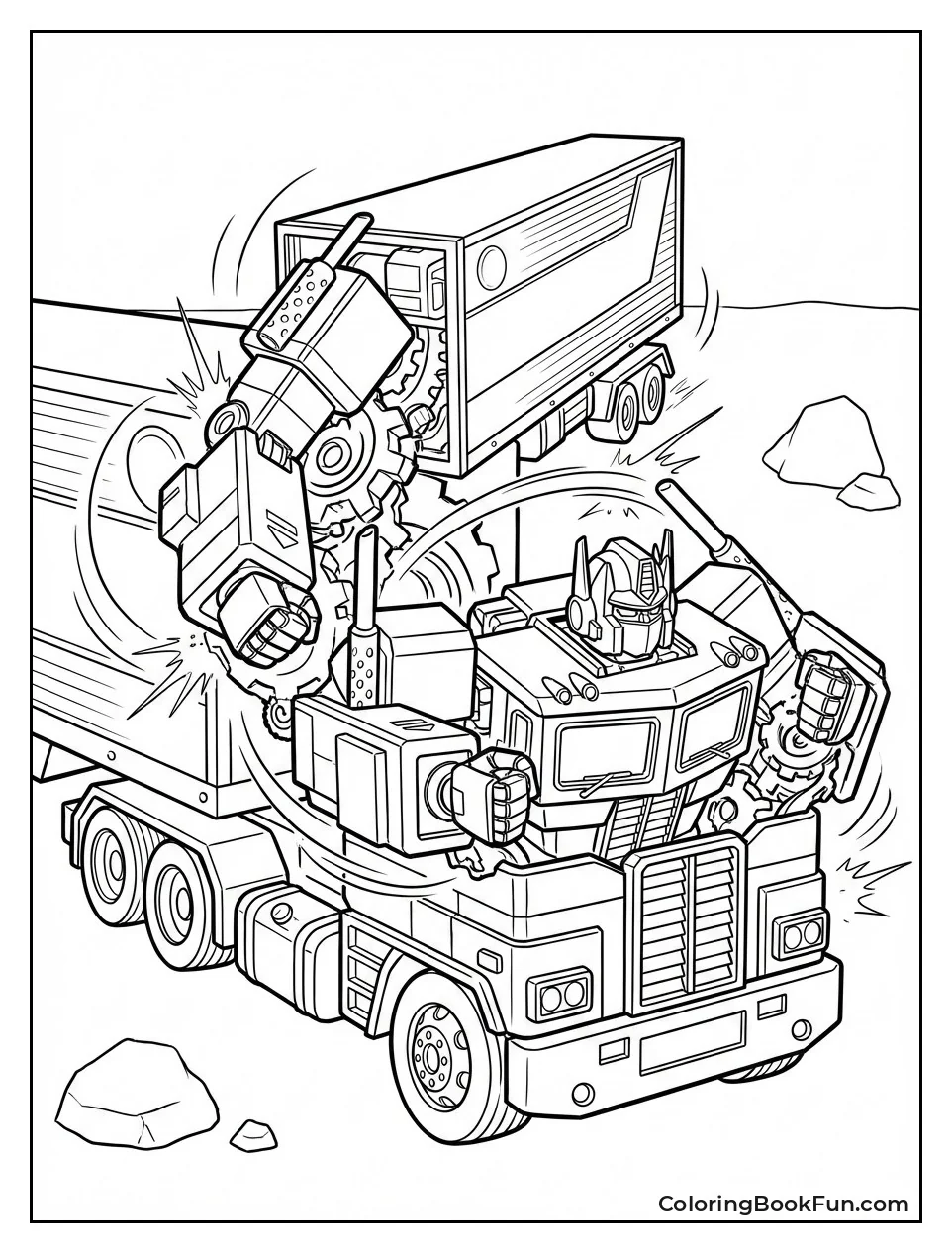 Optimus Prime Mid Transformation