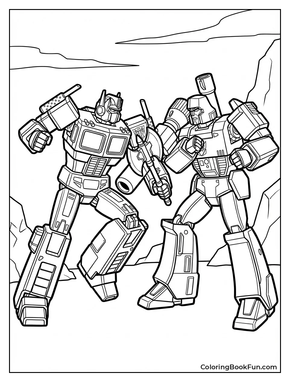 Optimus Fights Megatron Duel