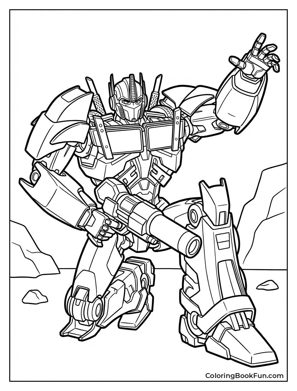 Prime Optimus Strikes Dynamic Pose