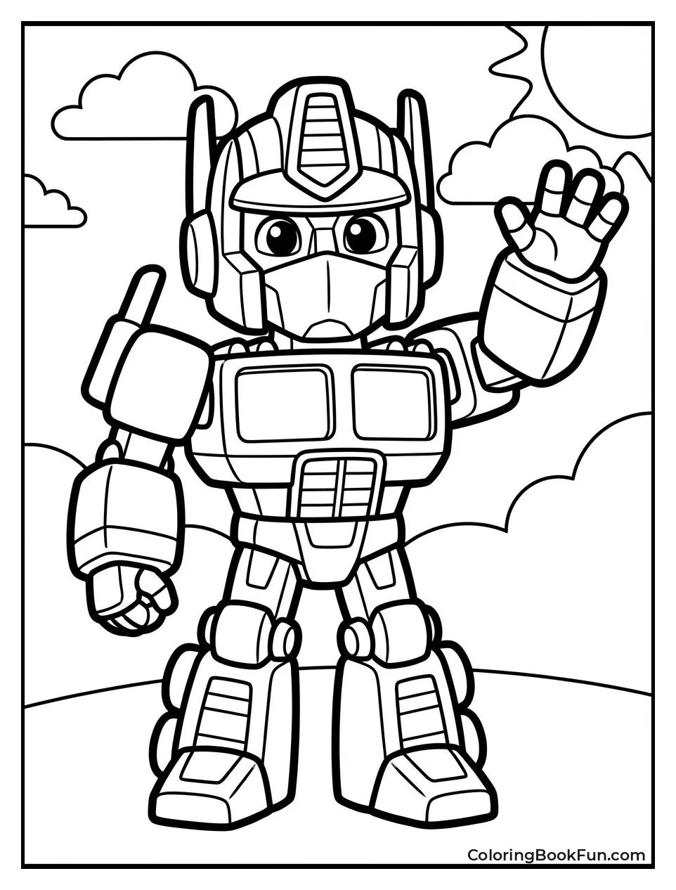 Rescue Bots Optimus Waves Hello