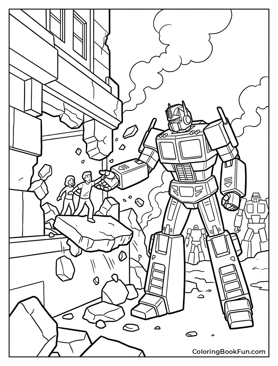 Optimus Saves Falling Humans