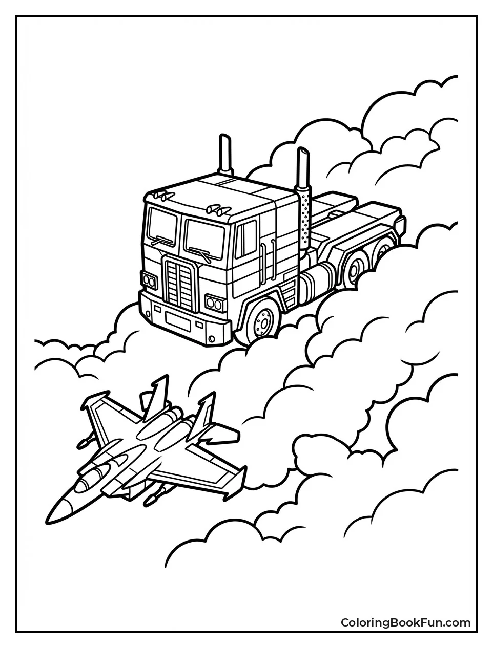 Optimus Chases Flying Starscream