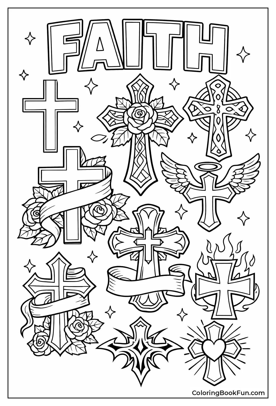 Ornate Cross with Banners