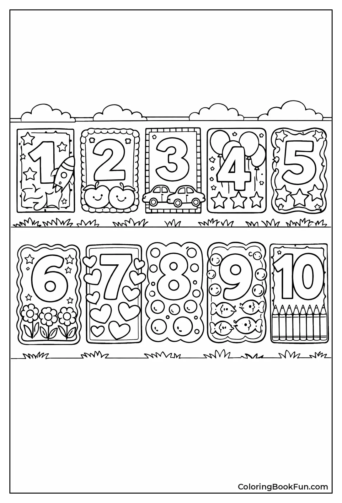 Ornate Framed Poster Numbers