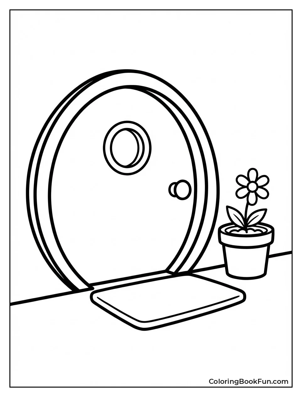 Green Apartment Door Flowers