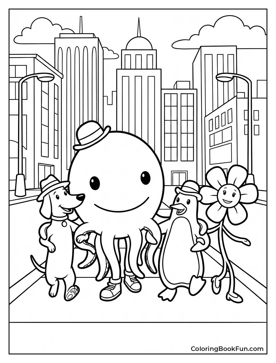 Friends Walk Arm-in-Arm