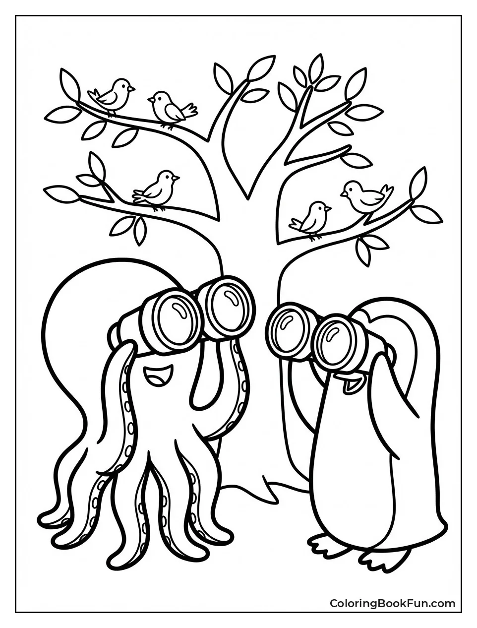 Spotting Birds with Binoculars