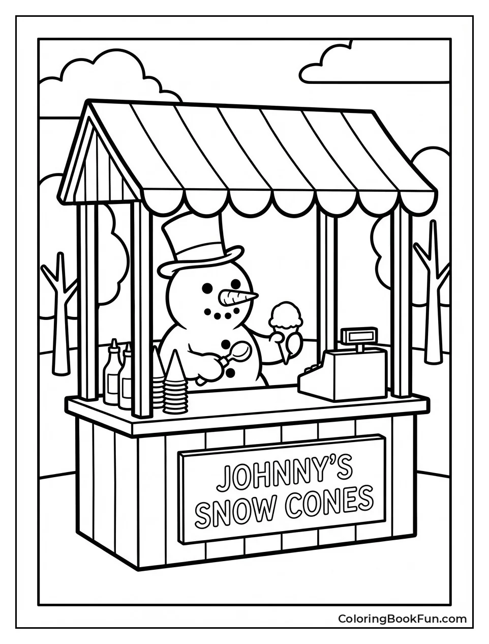 Johnny at Snow Cone Stand
