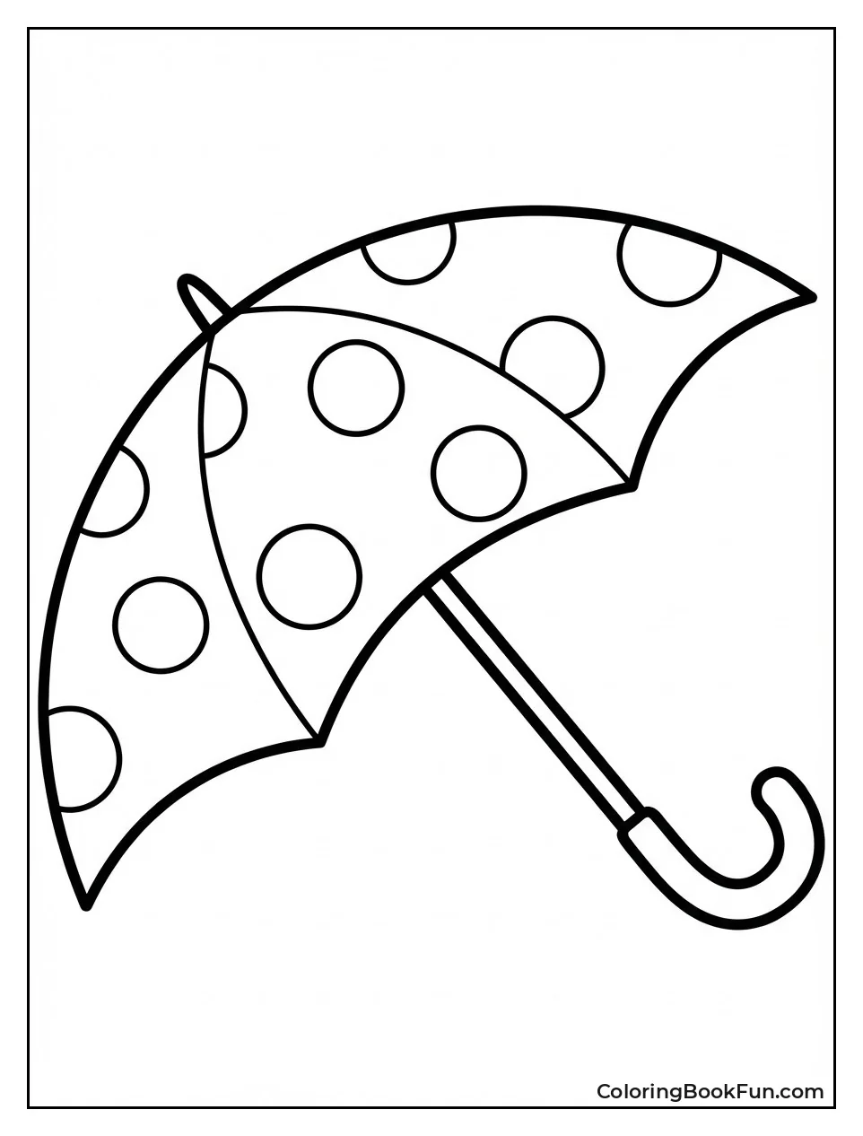 Holding Polka Dot Umbrella