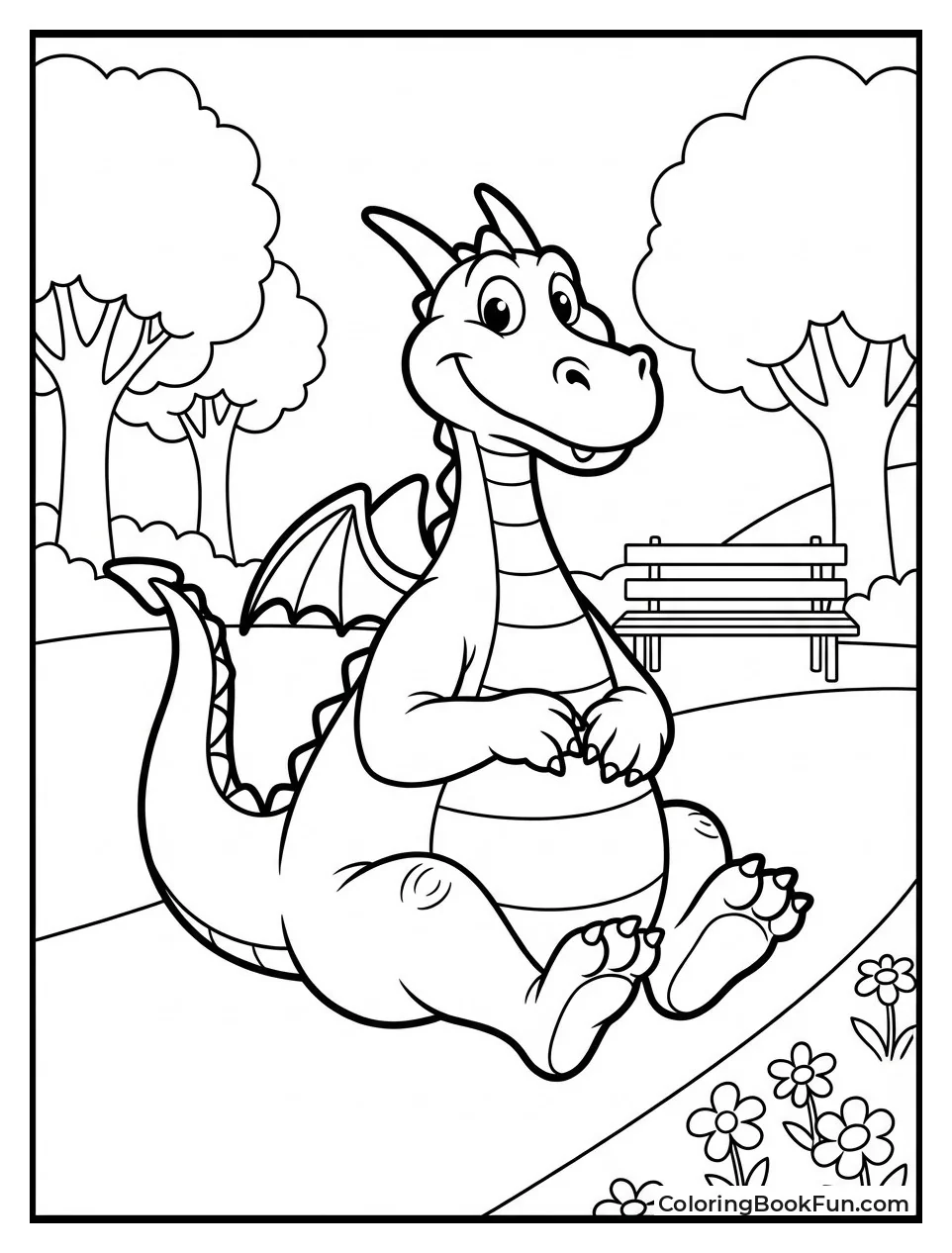 Pongo Dragon Sits Peacefully