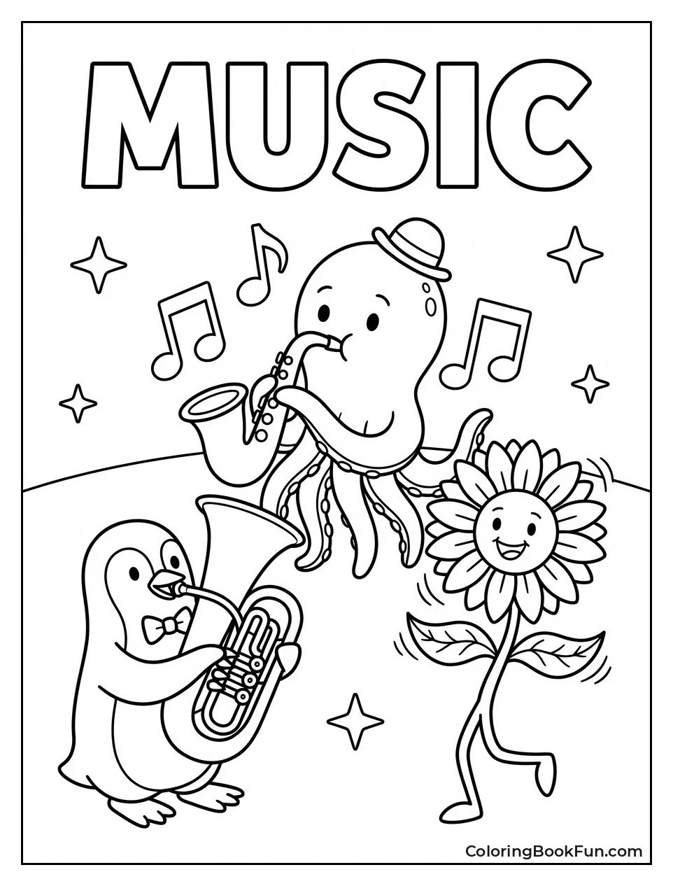 Oswald Plays Saxophone Band