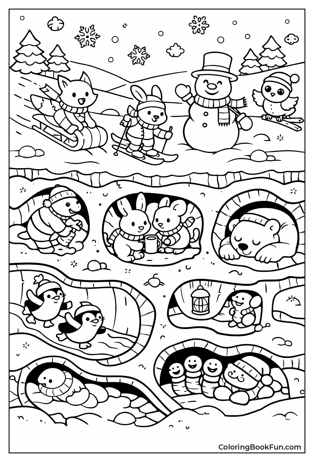 Animals Over and Under Snow