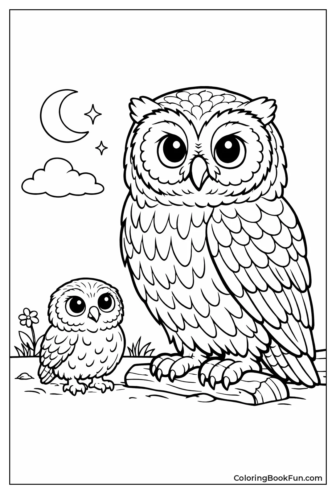 Tiny Owl Next to Giant