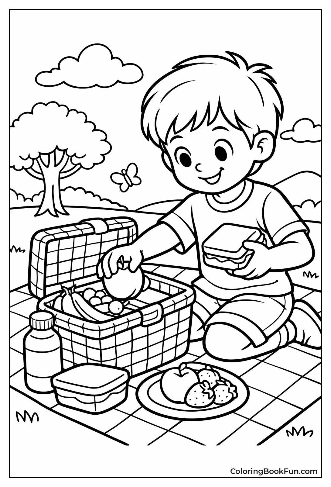 Kid Packs Picnic Basket