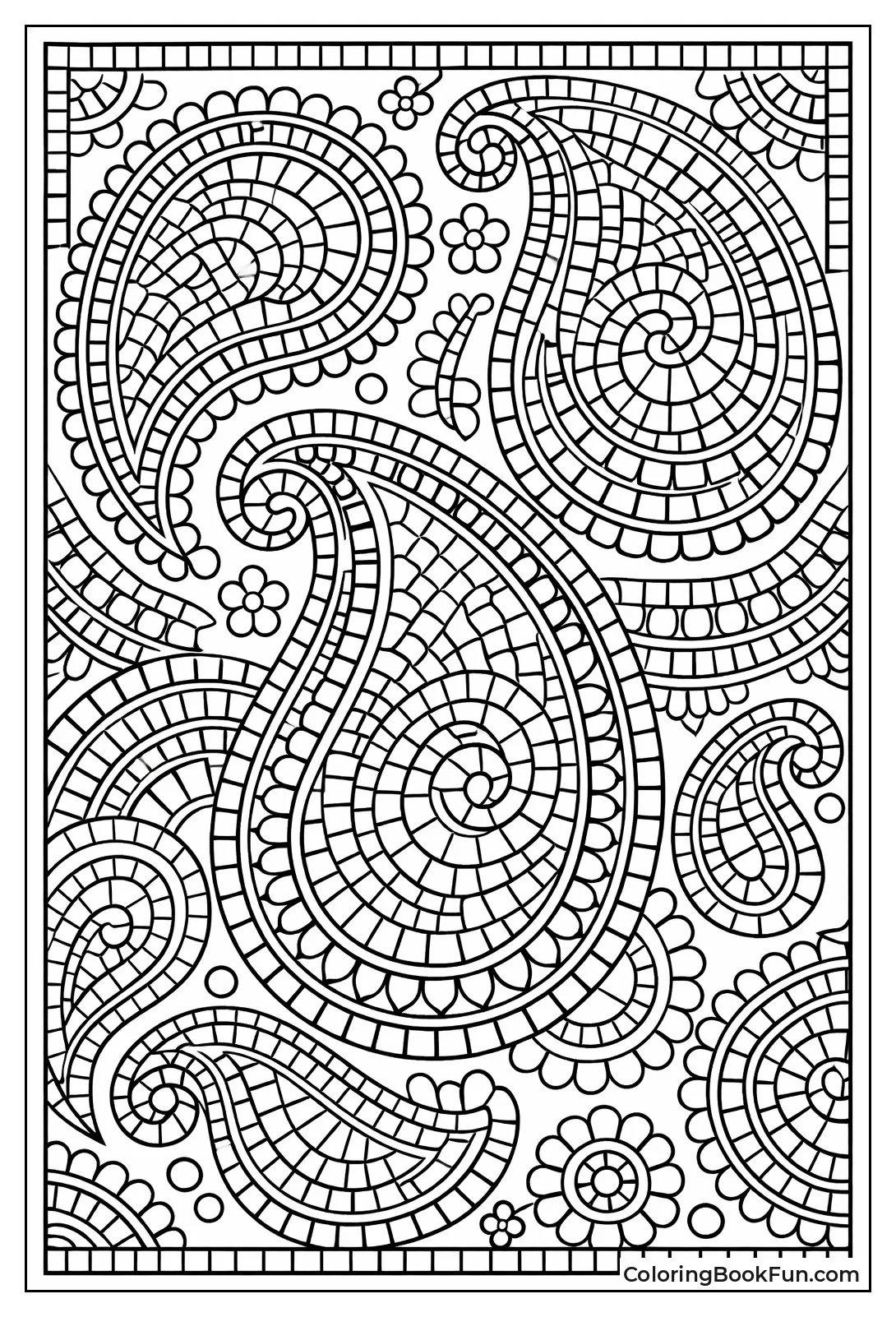 Paisley Swirl Mosaic Design