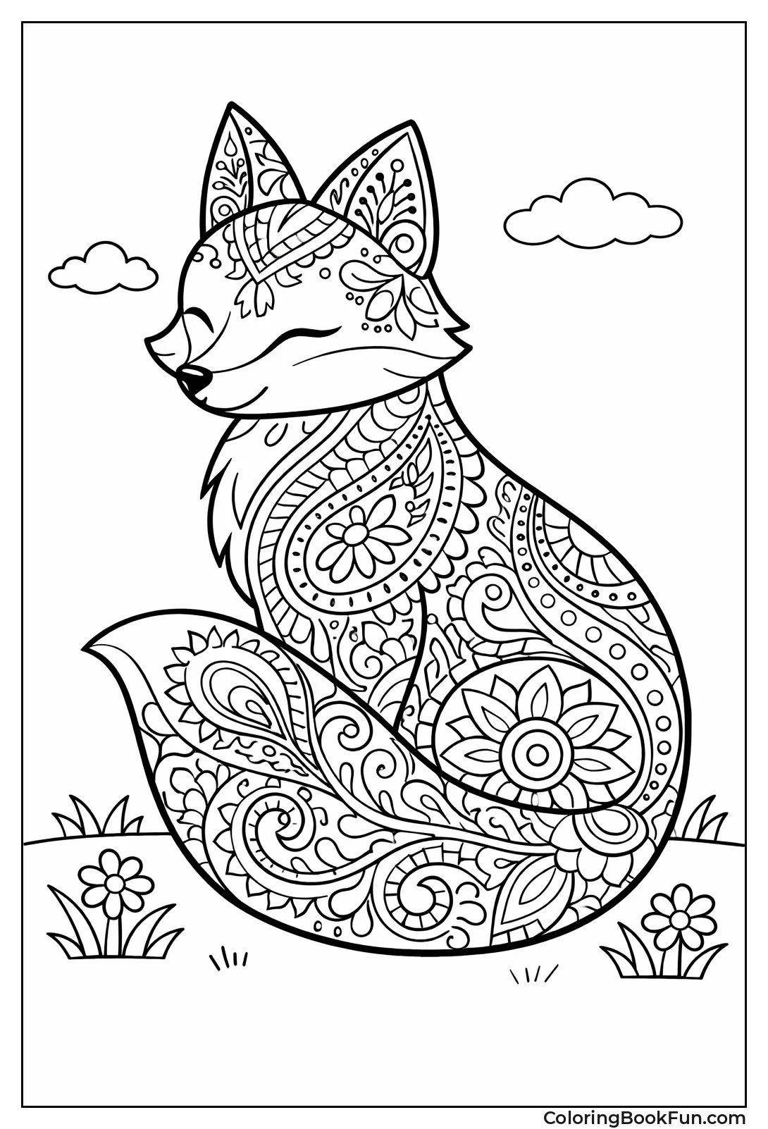 Paisley Fox Pattern Design