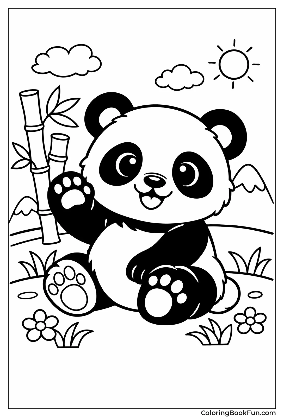 Cute Panda in Playful Pose