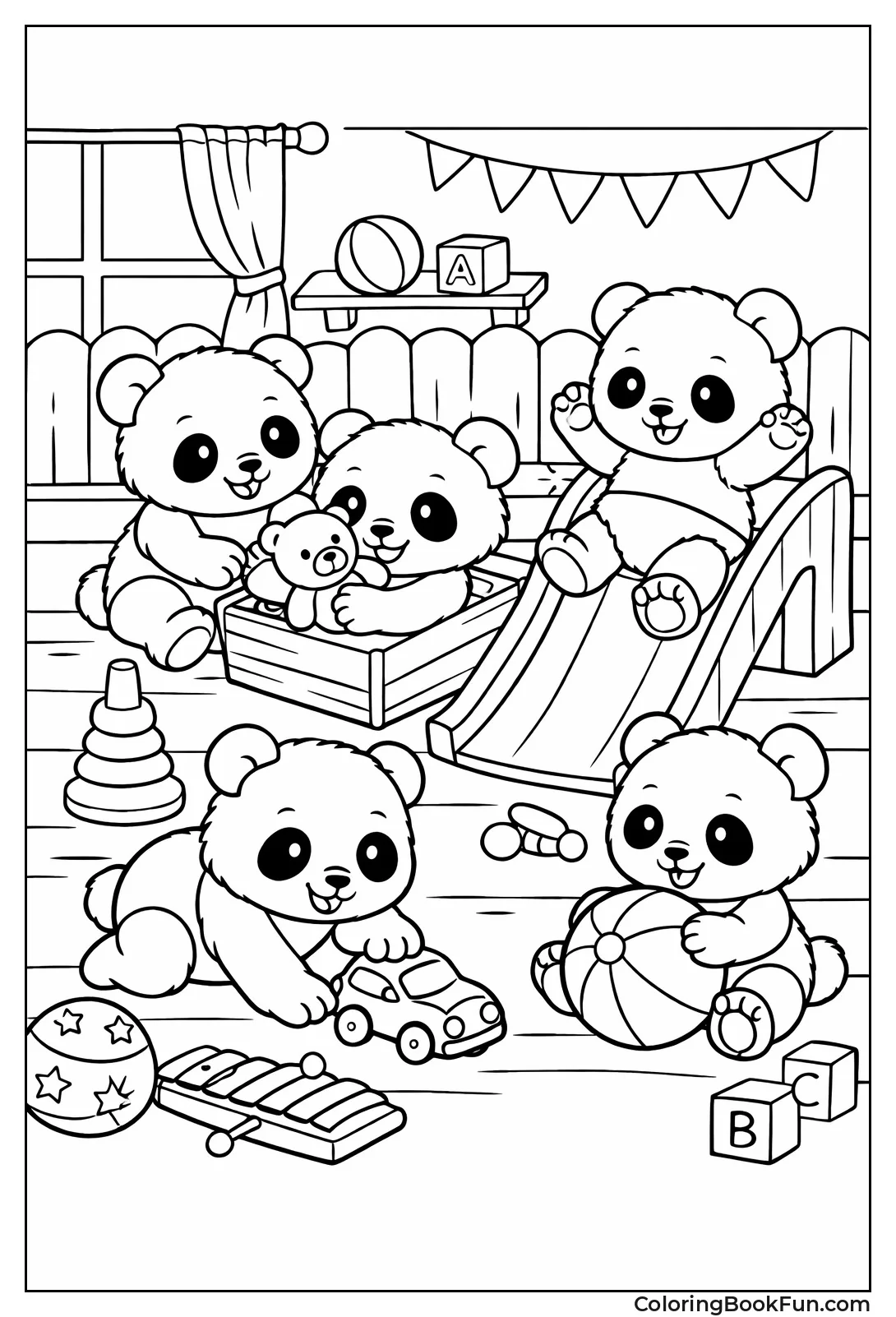 Panda Cubs in Nursery