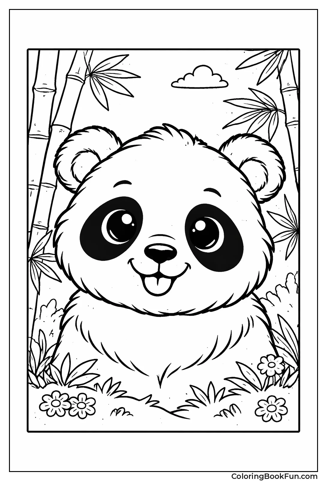 Expressive Panda Face Closeup