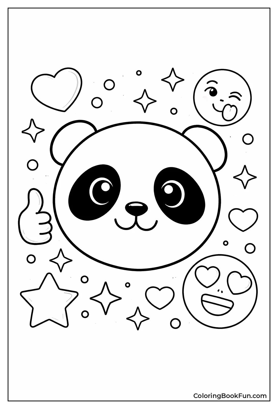 Cute Panda with Eye Patches