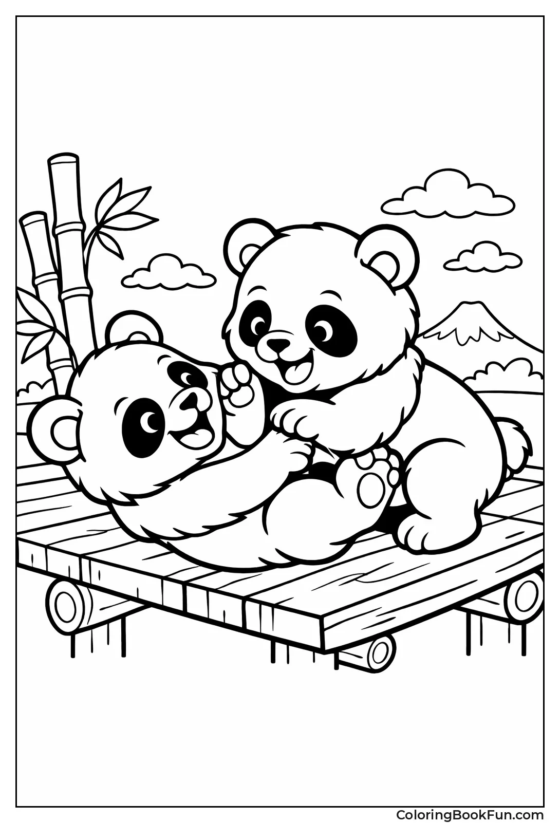 Playful Sibling Panda Cubs