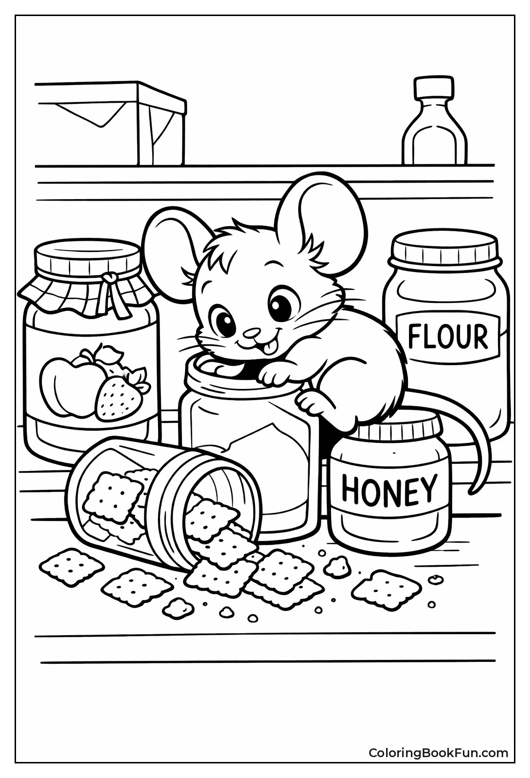 Mouse Raiding Pantry Shelf