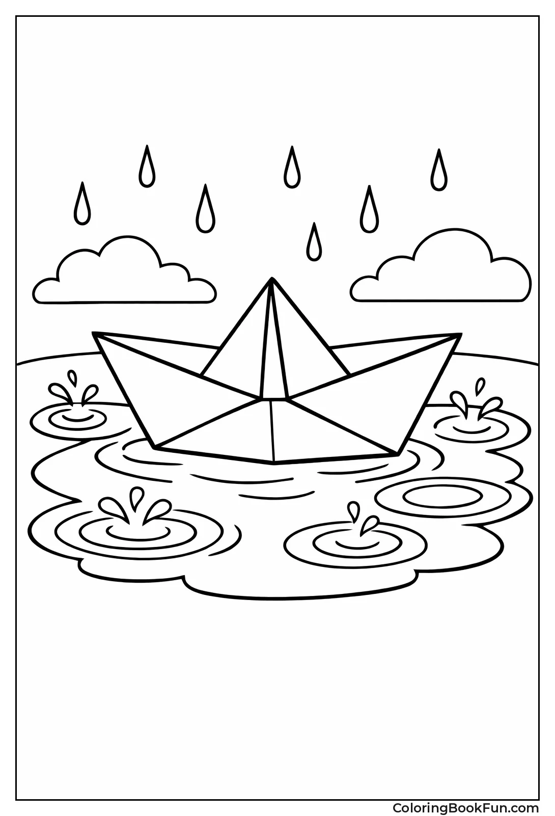 Paper Boat in Puddle