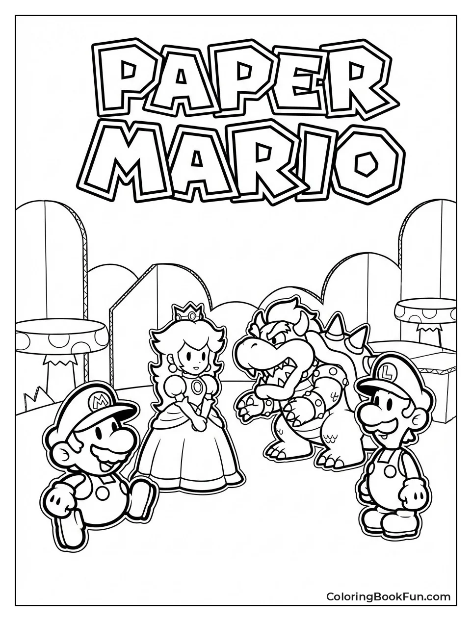 Paper Mario Characters Fold Flat