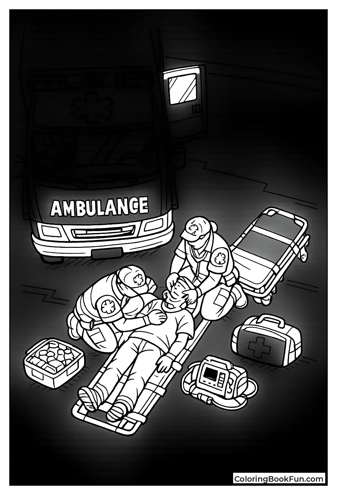 Aerial View Ambulance Scene