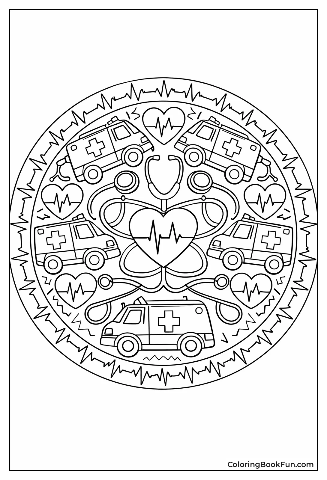 Ambulance Mandala Pattern