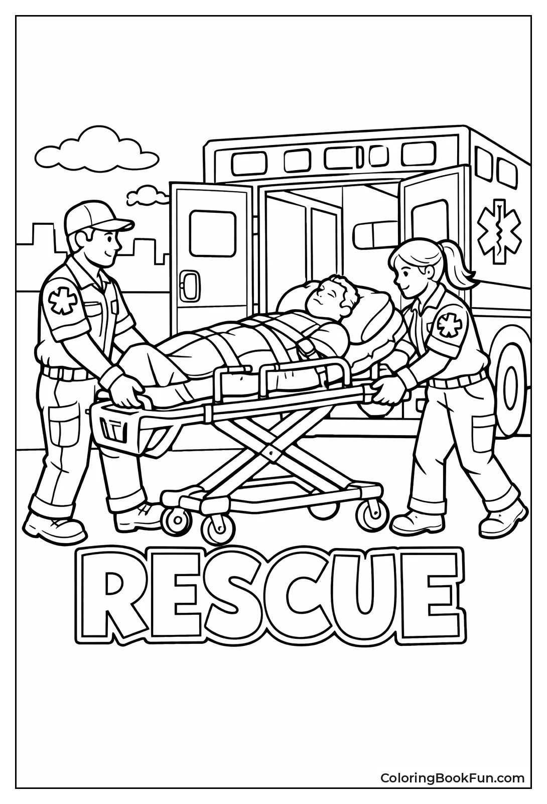 Paramedics Wheel Patient Stretcher